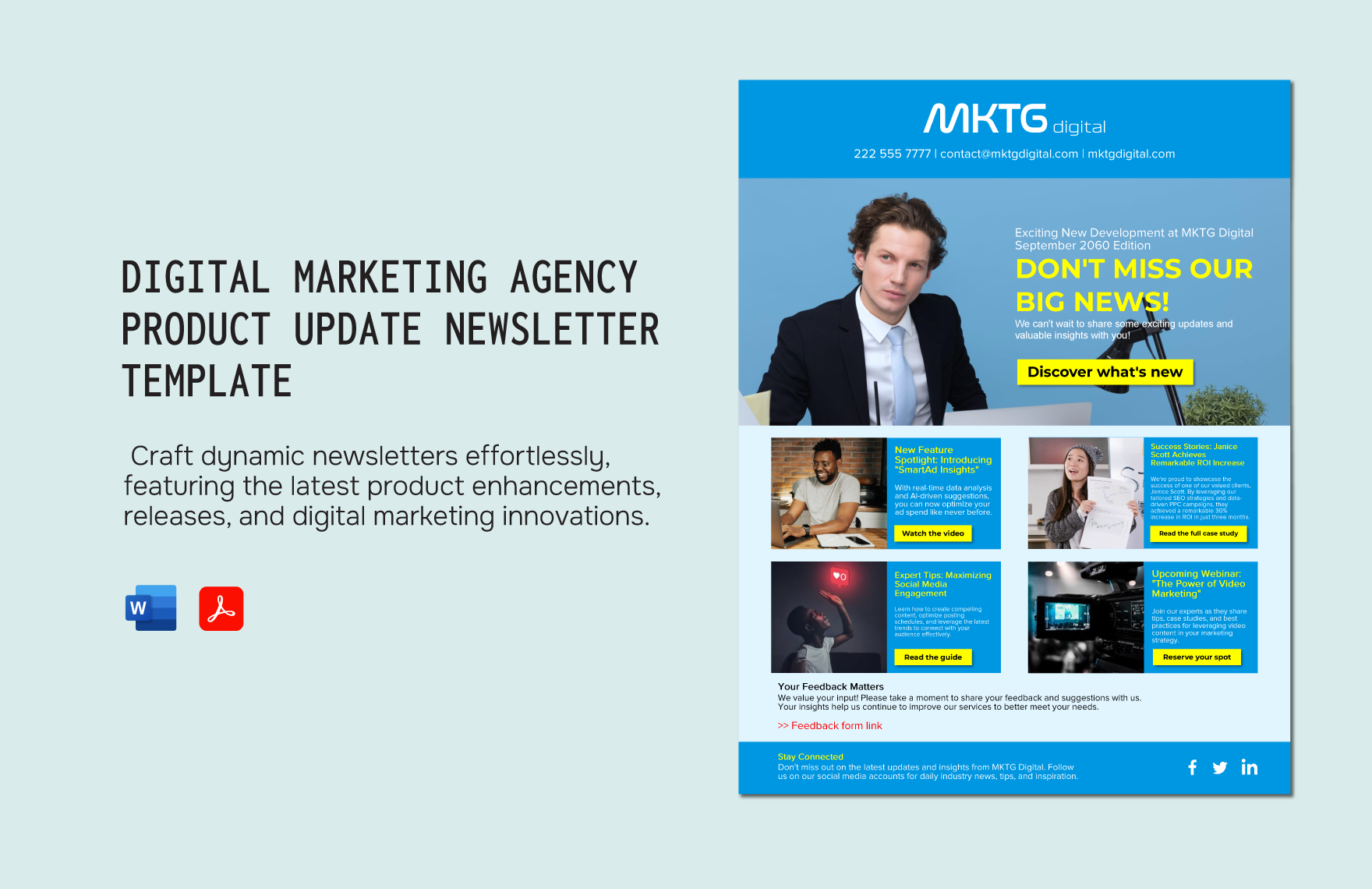 Digital Marketing Agency Product Update Newsletter Template