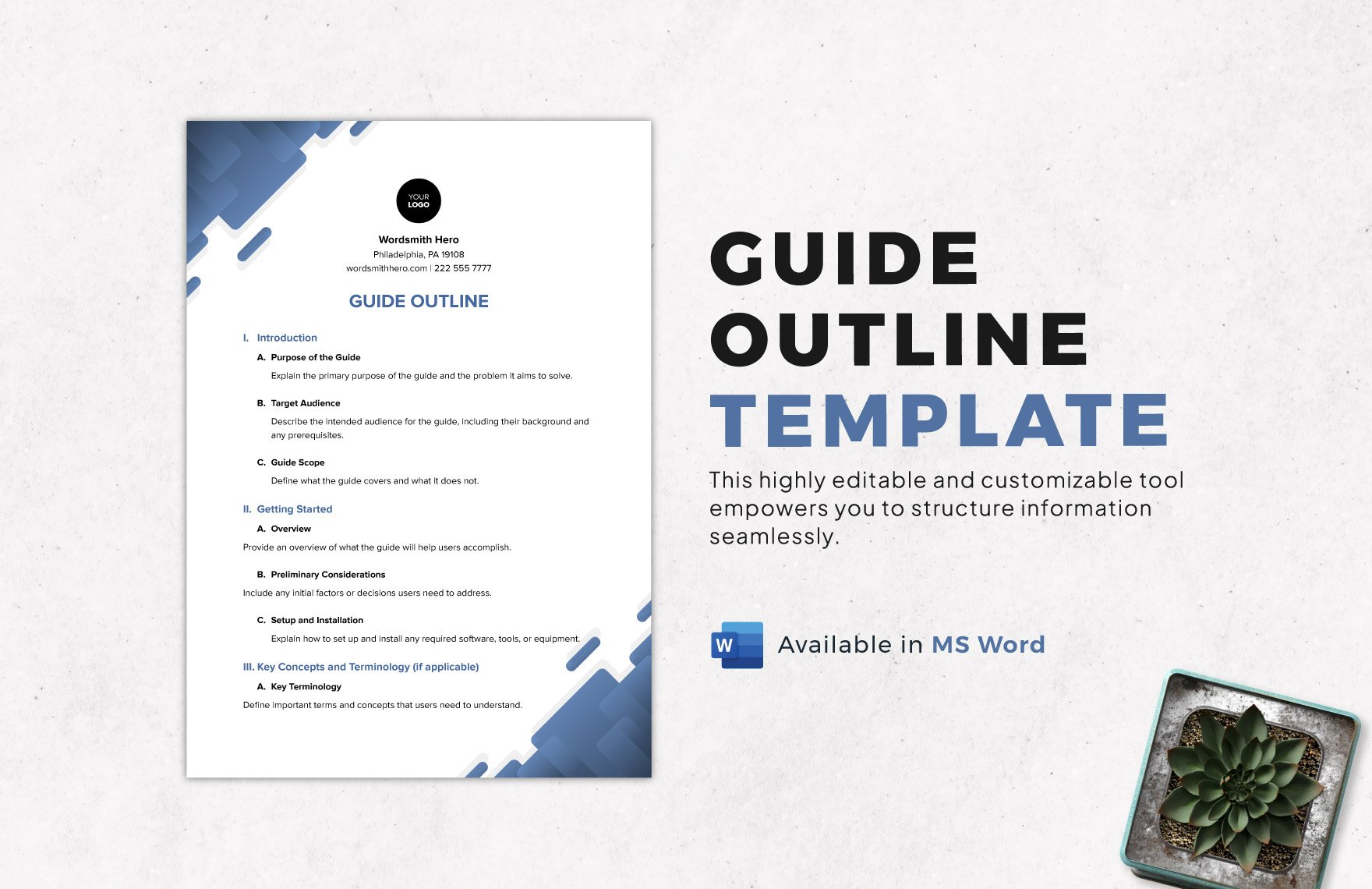 Guide Outline Template in Word