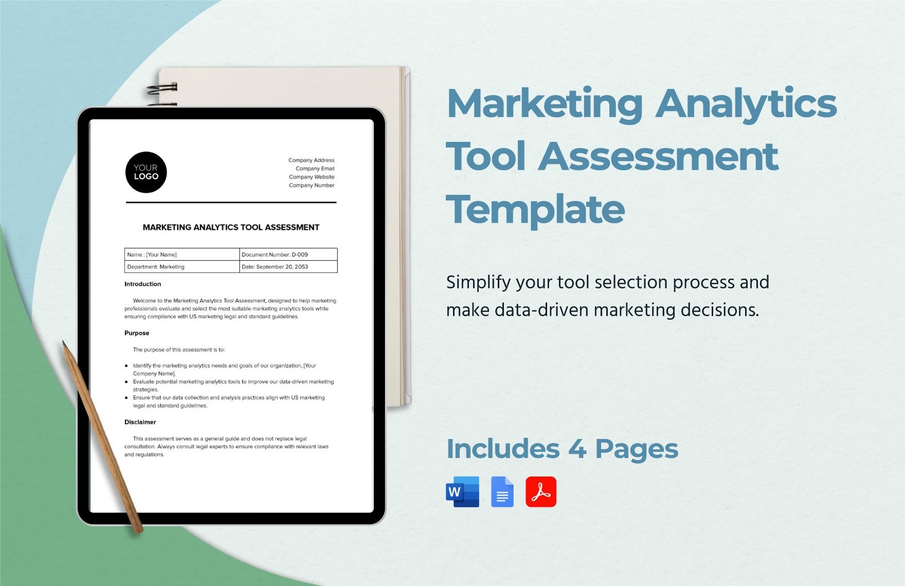 Marketing Analytics Tool Assessment Template