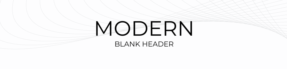 Modern Blank Header