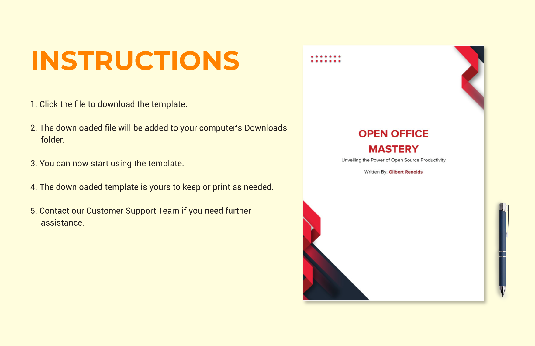 Open Office Ebook  Template