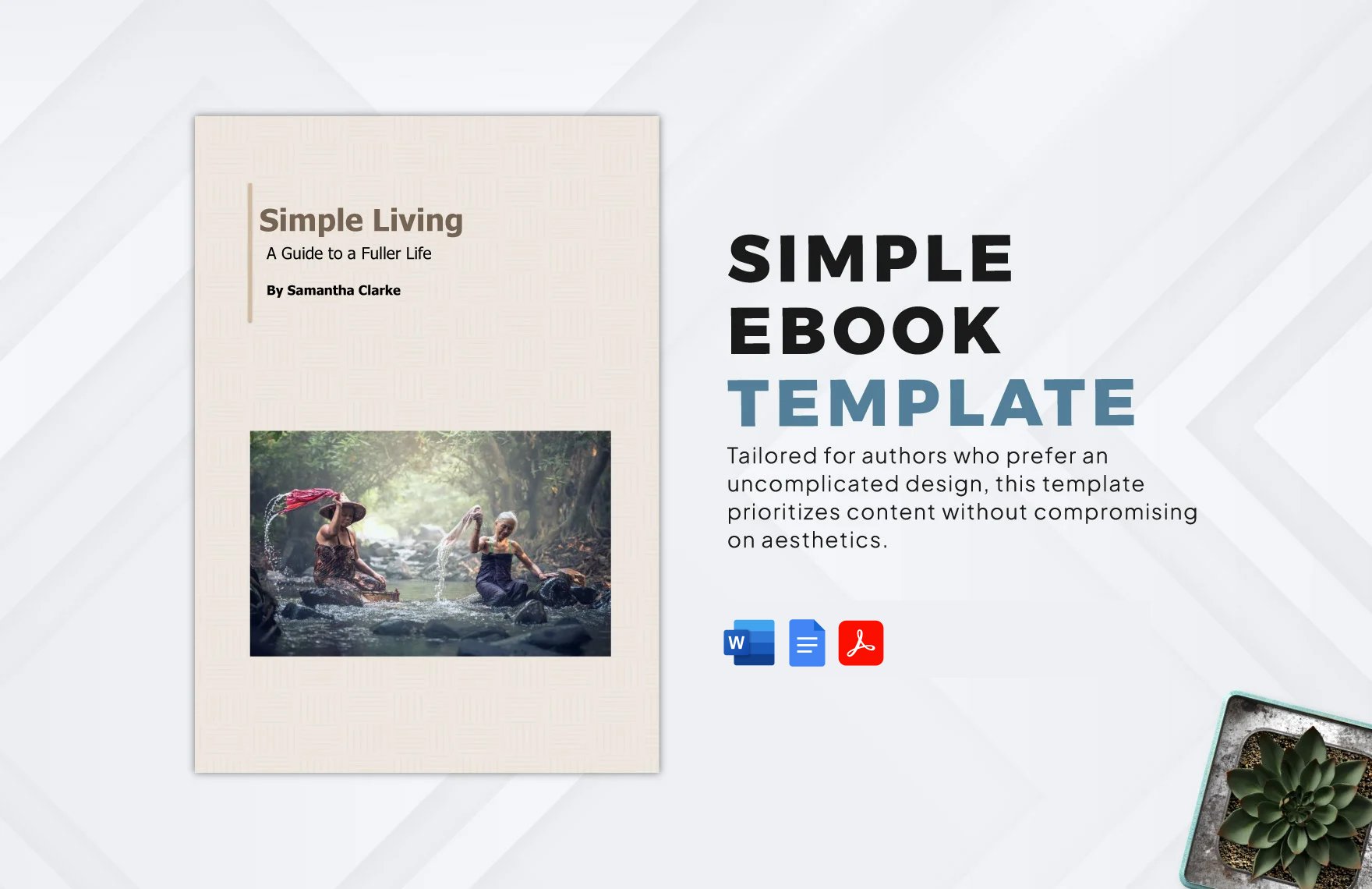 Simple Ebook Template in Word, Google Docs, PDF