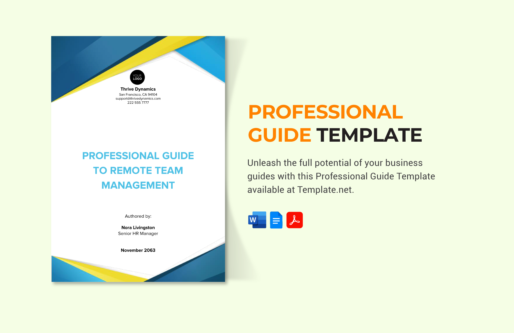 Professional Guide Template in Word, Google Docs, PDF