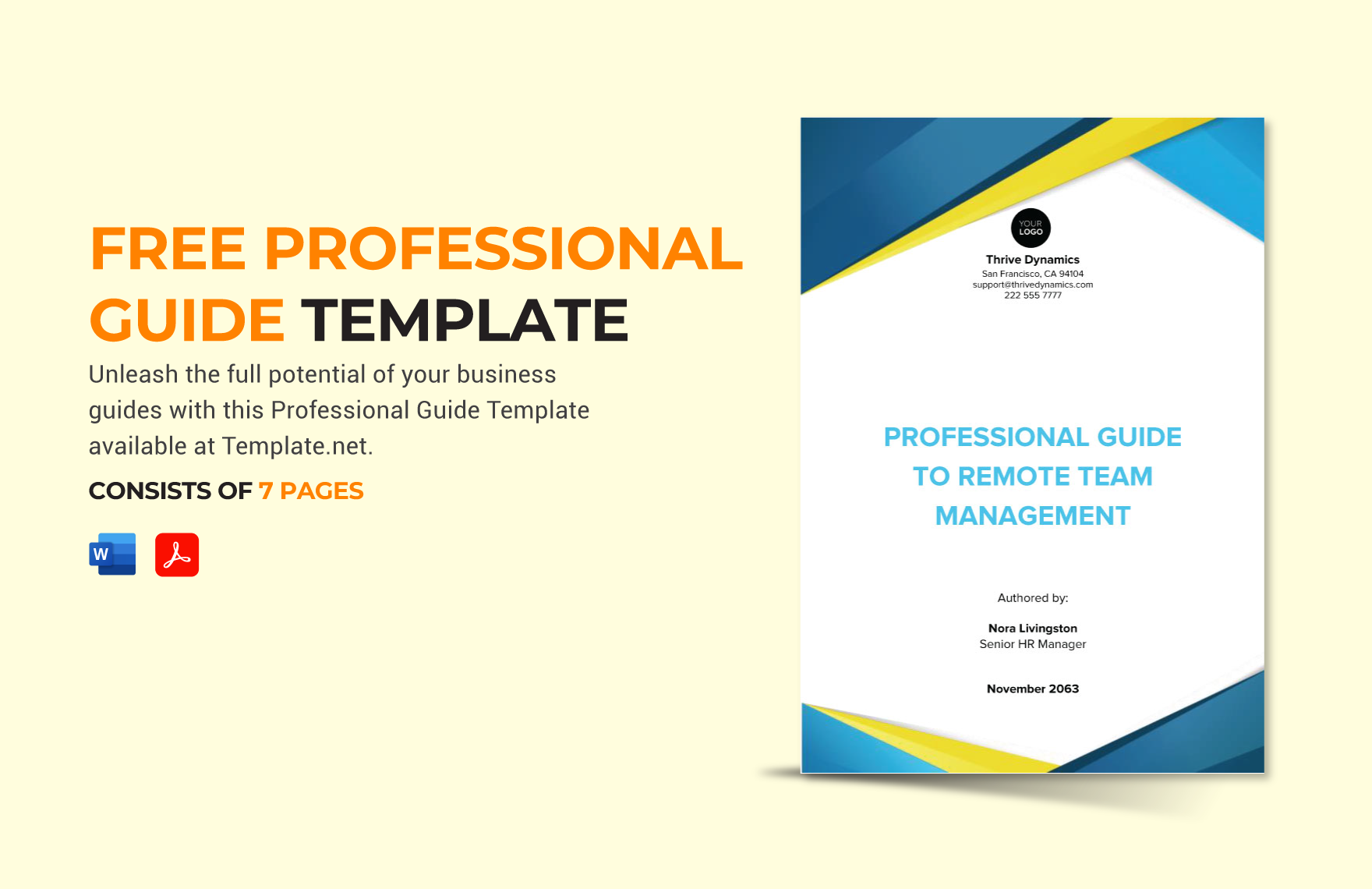 Free Professional Guide Template Download in Word PDF Template net Free Professional Guide Template Download in Word PDF Template net