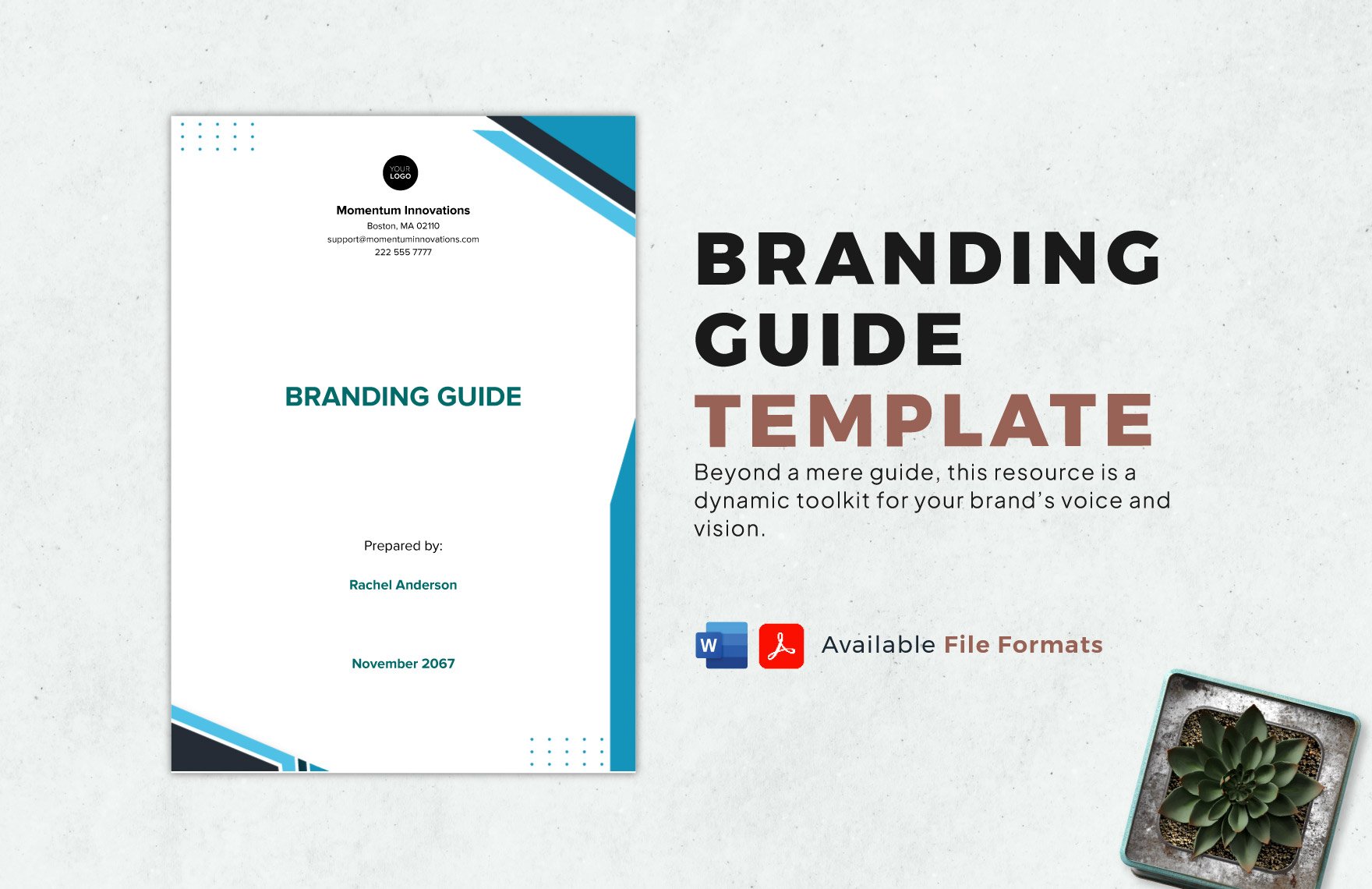 Branding Guide Template in Word, PDF