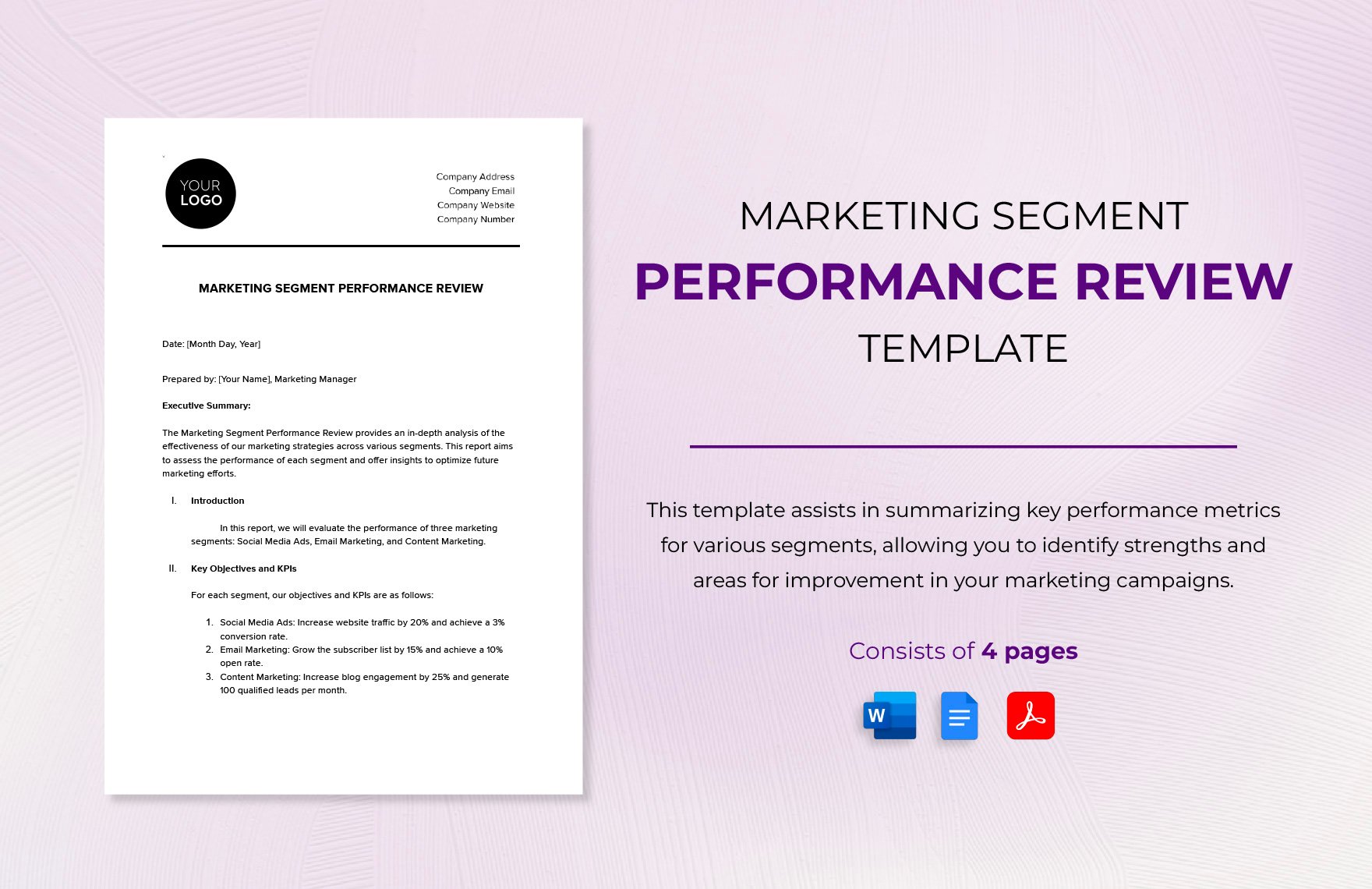 Marketing Segment Performance Review Template