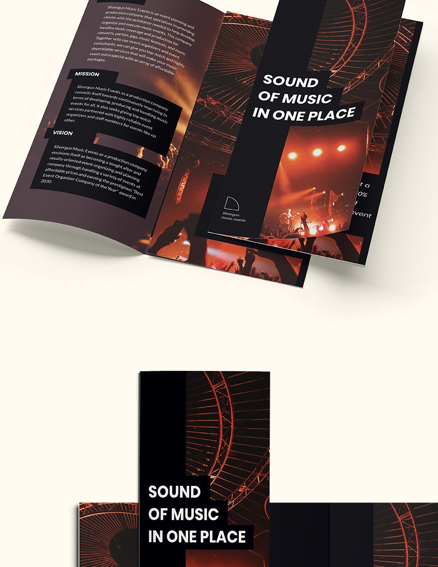 Music Event Tri-Fold Brochure Template