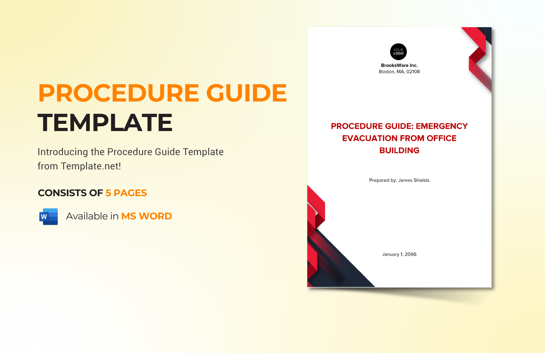 Procedure Guide Template in Word