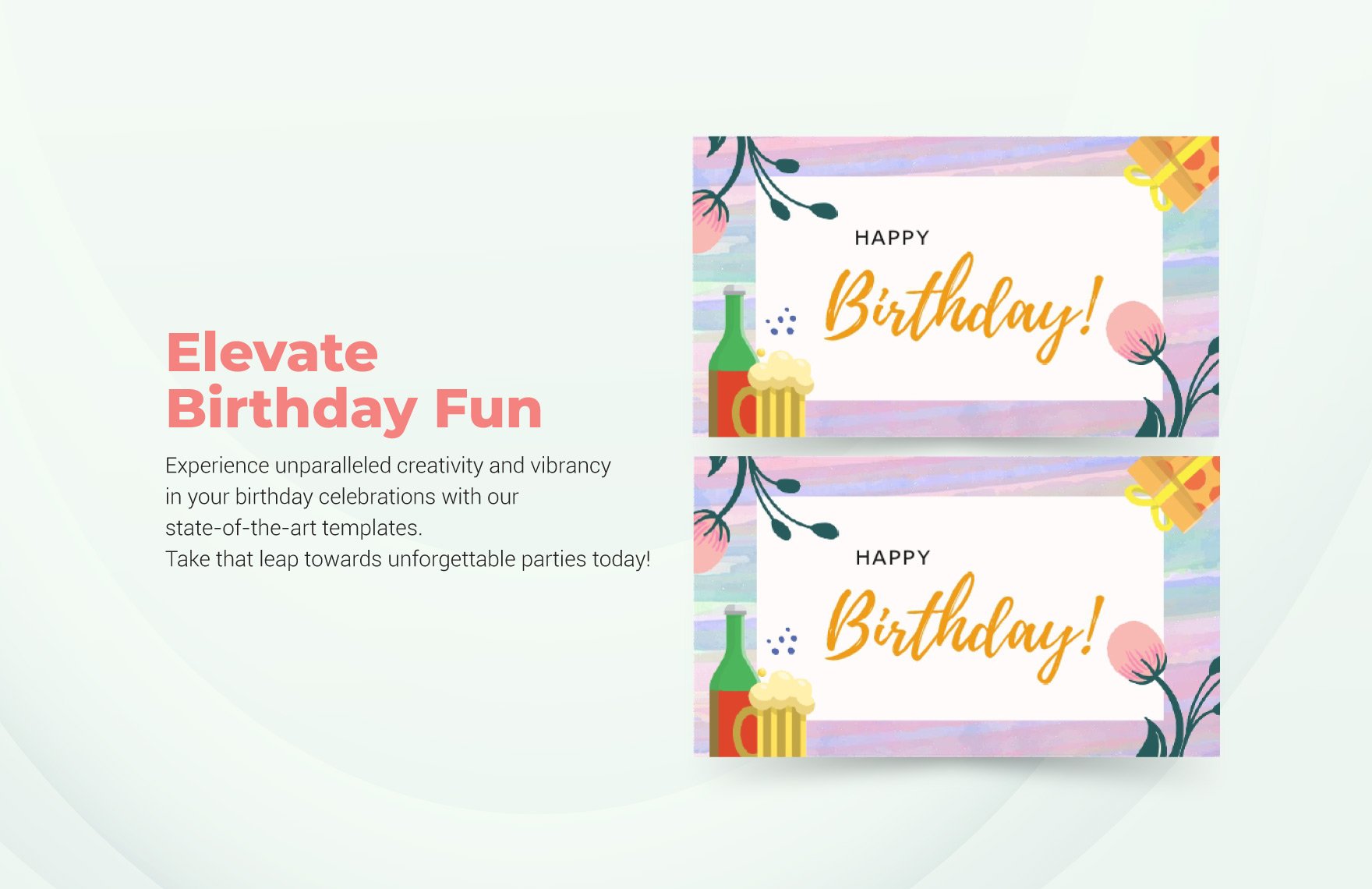 Colorful Happy Birthday Template