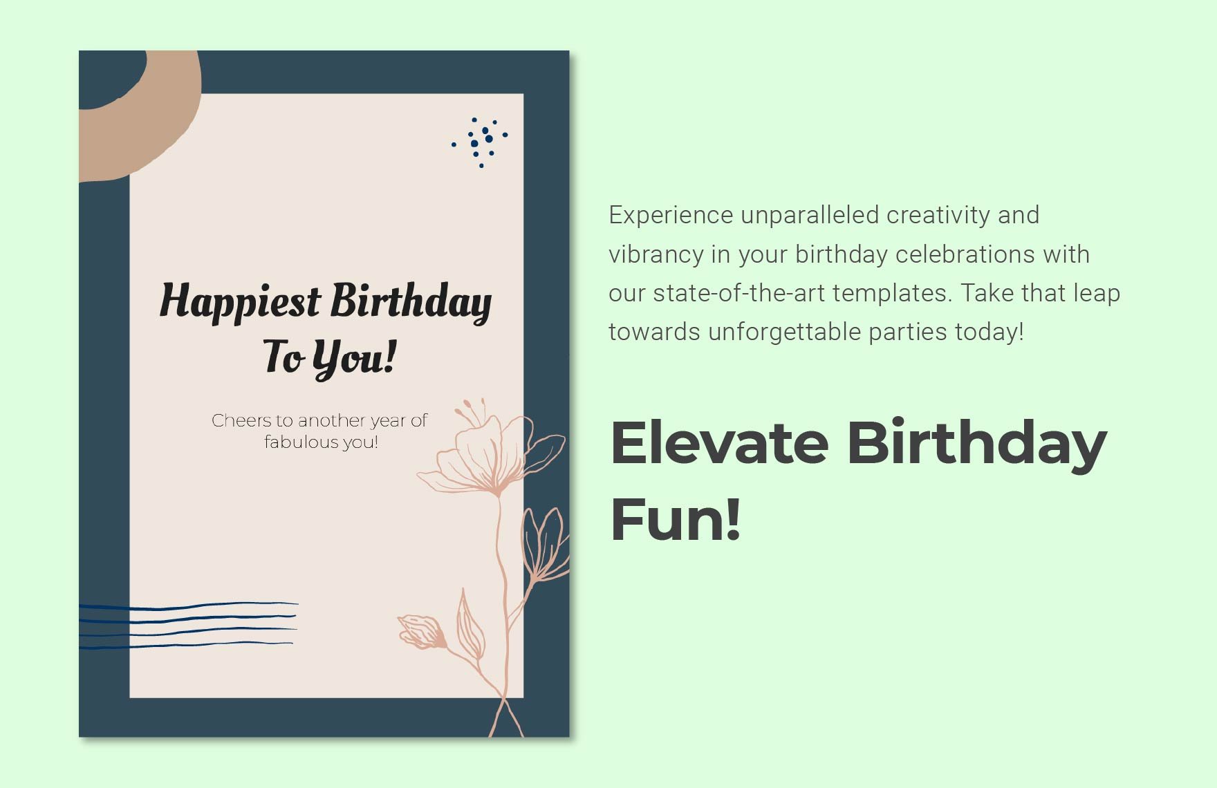 Happy Birthday Greeting Card Template