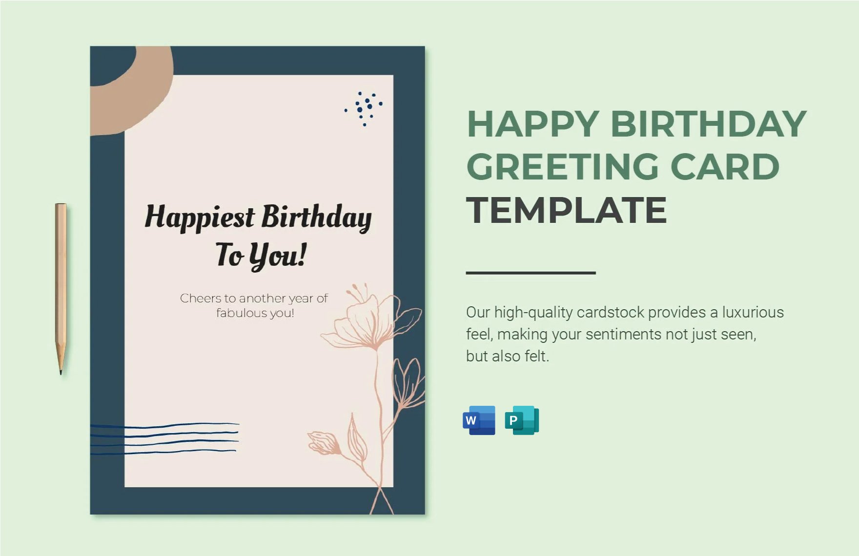 Happy Birthday Greeting Card Template