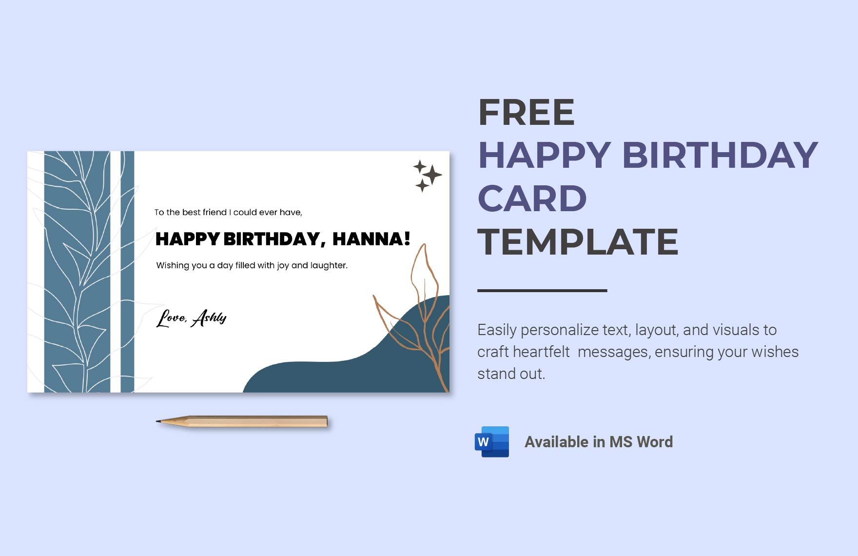 Free Happy Birthday Card Template in Word