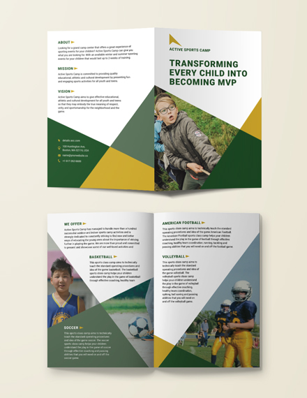 sports camp bifold brochure 1x