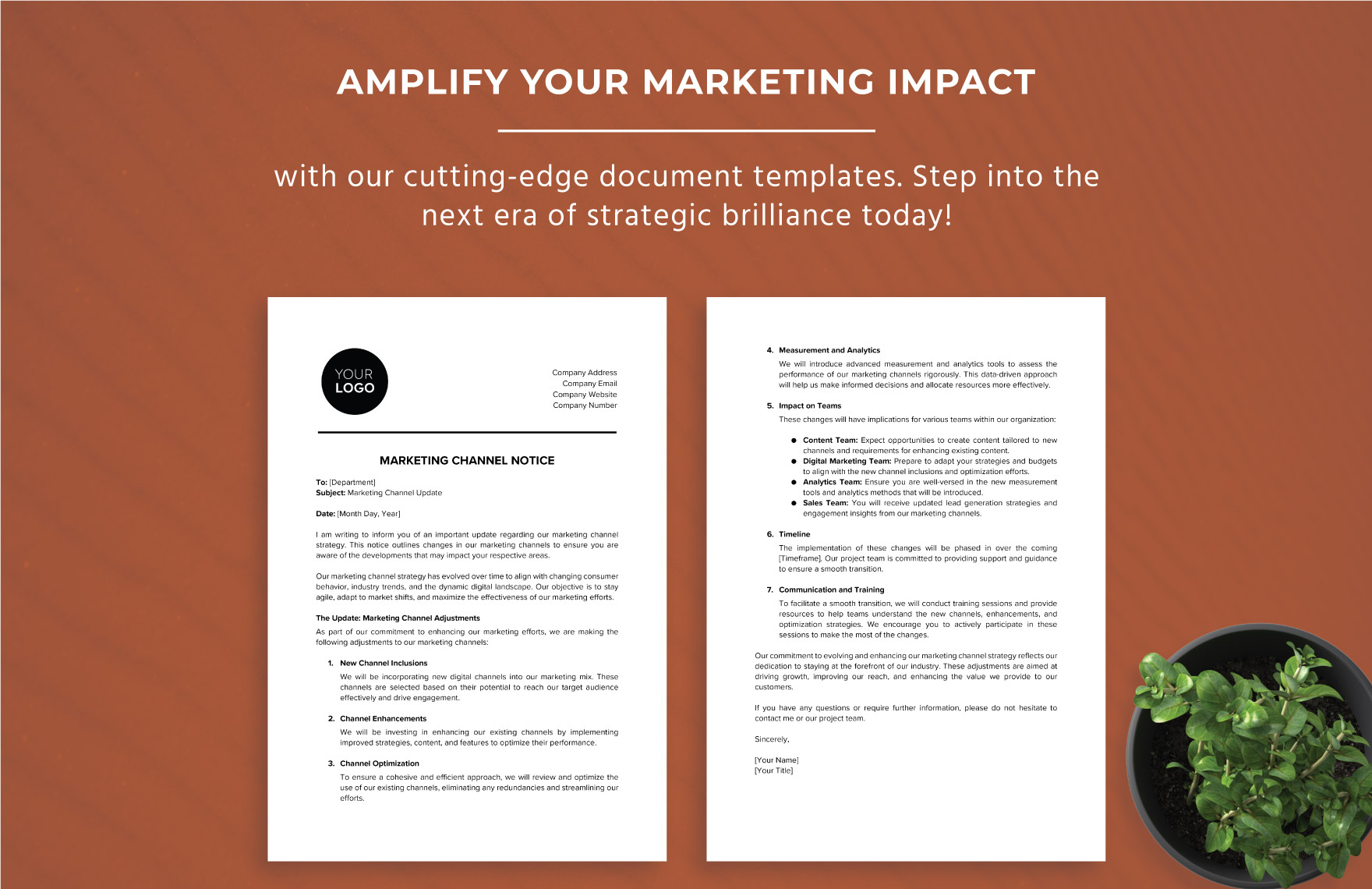Marketing Channel Notice Template