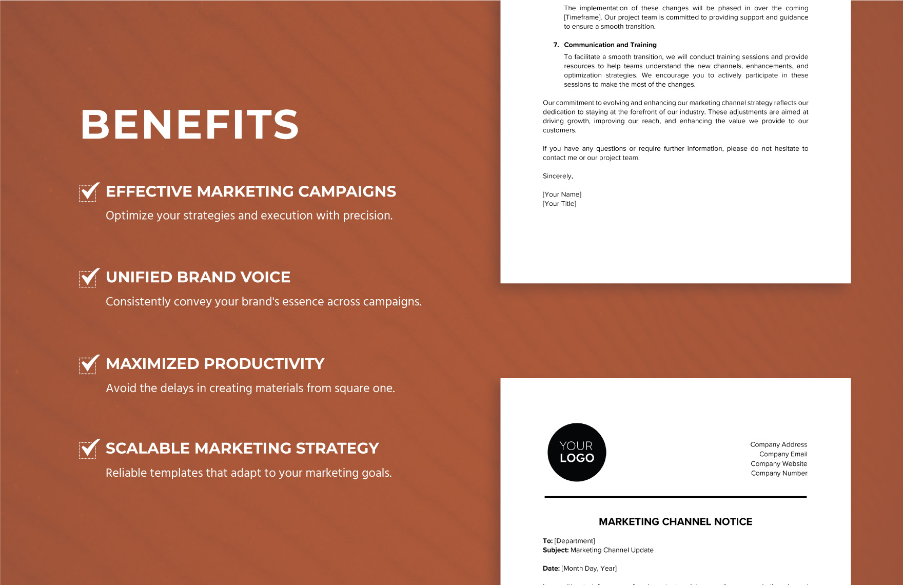 Marketing Channel Notice Template