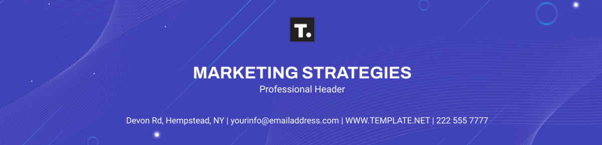 Marketing Strategies Professional Header