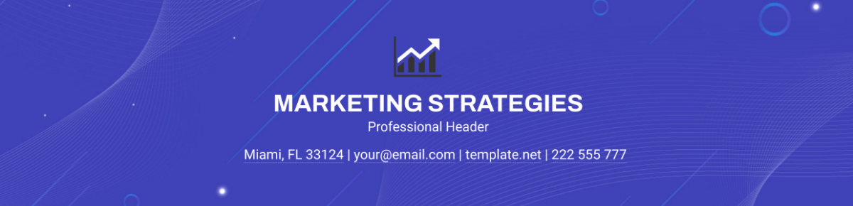 Marketing Strategies Professional Header Template
