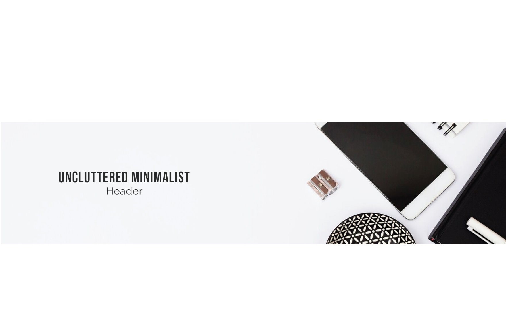 Uncluttered Minimalist Header