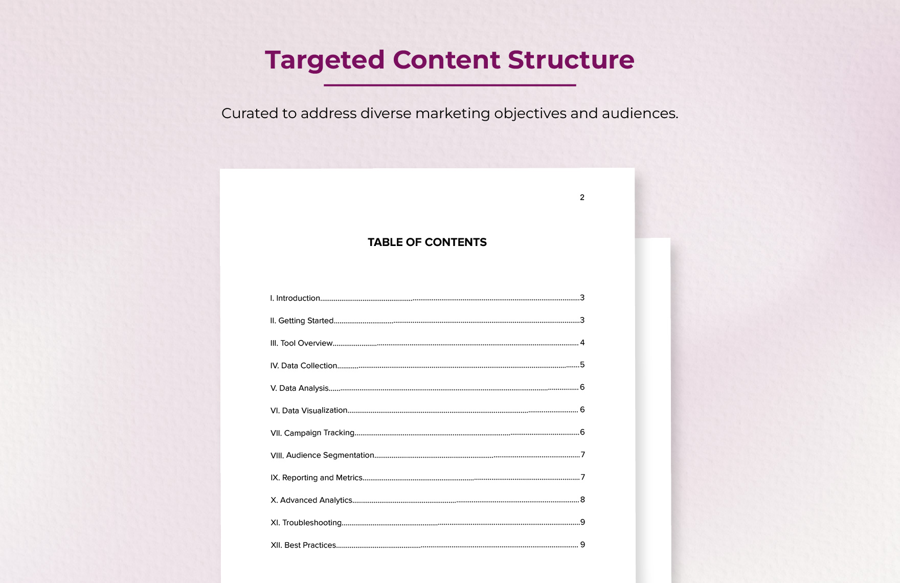 Training Manual for Marketing Analytics Tools Template