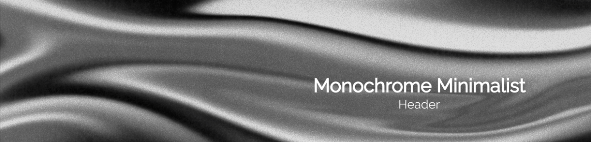 Monochrome Minimalist Header Template