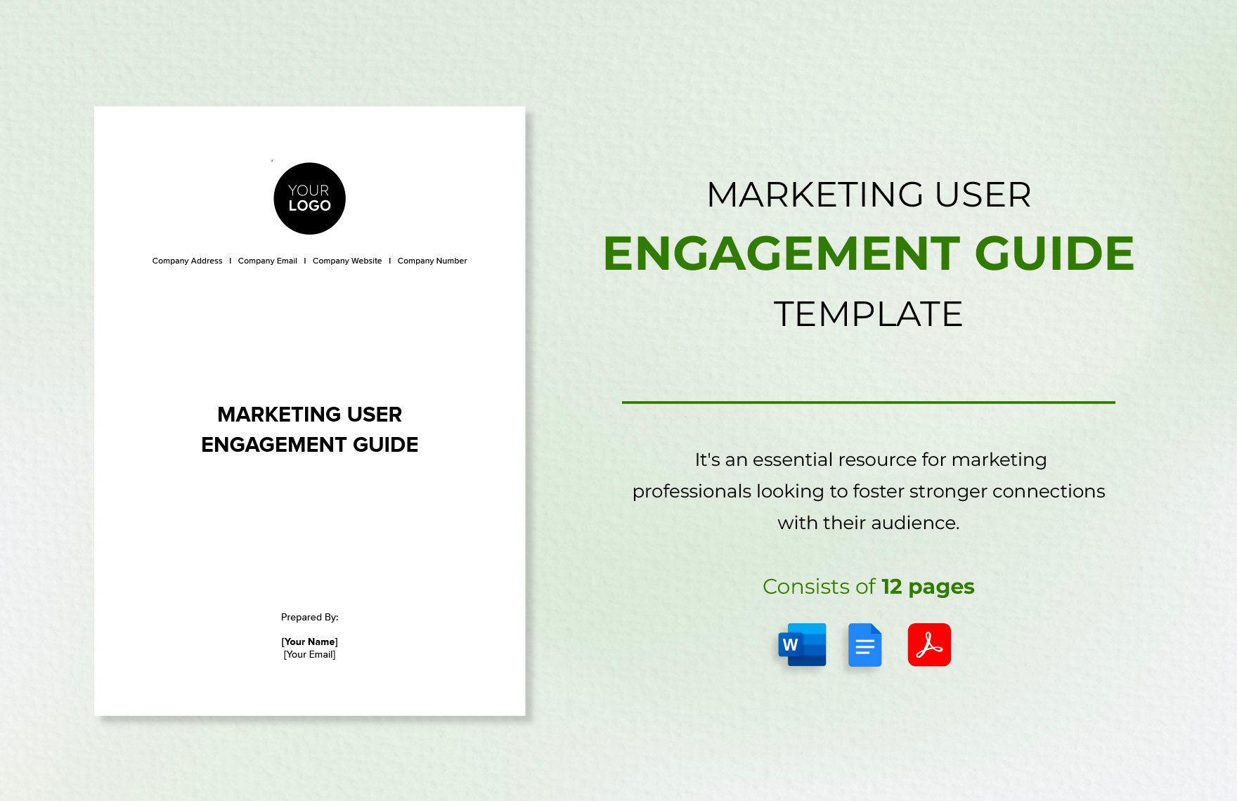 Marketing User Engagement Guide Template