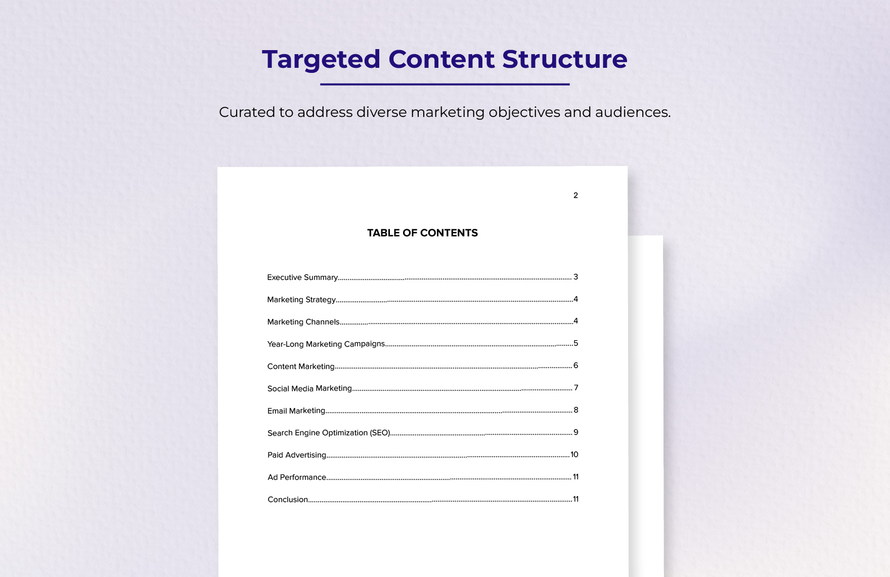 Year-end Marketing Report Template