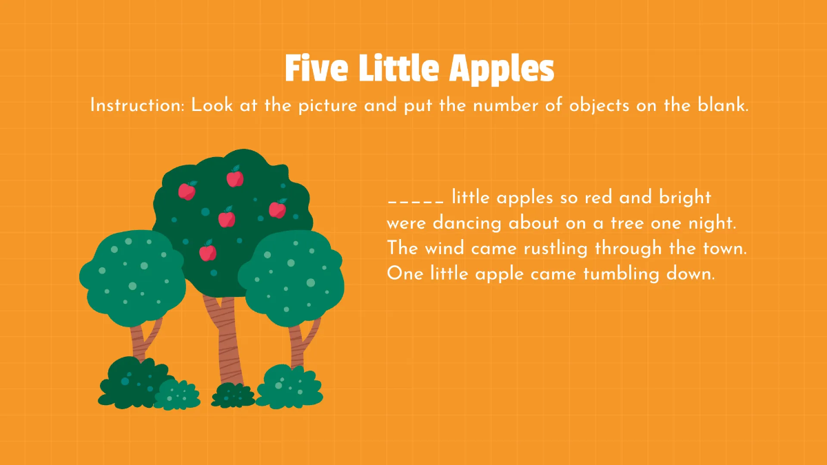 Free Counting with Rhymes and Songs Template to Edit Online