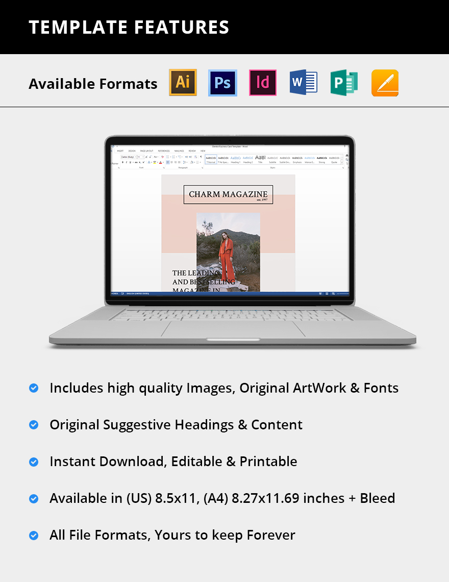 Magazine Flyer Template Download in Word Illustrator PSD Apple