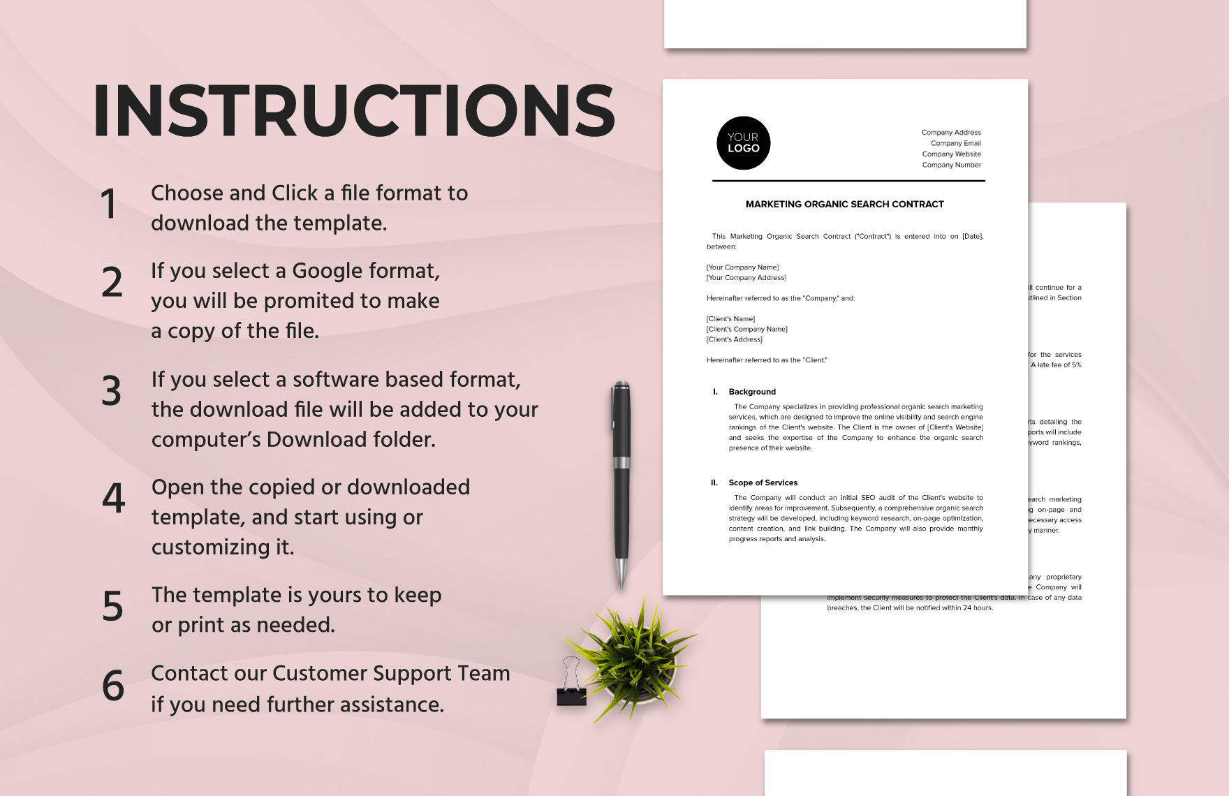 Marketing Organic Search Contract Template