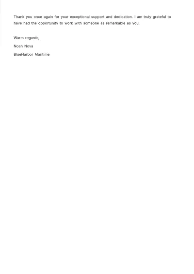 Free Support Appreciation Letter Template to Edit Online