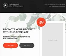 Single Product E commerce HTML5/CSS3 Website Template Template net