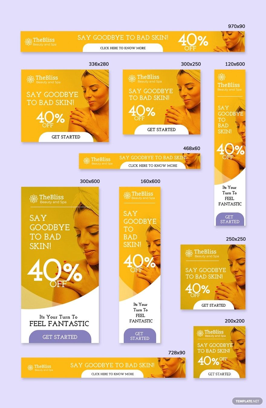 Beauty & Spa Google Ad Banner Template
