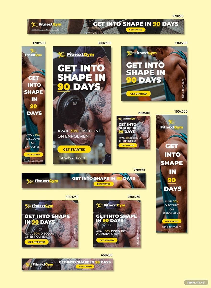 Fitness Google Ad Banner Template