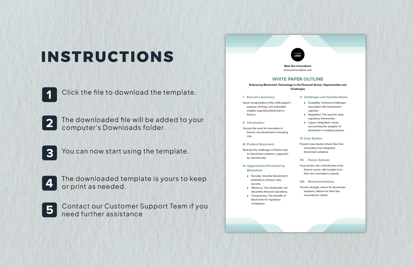 White Paper Outline Template