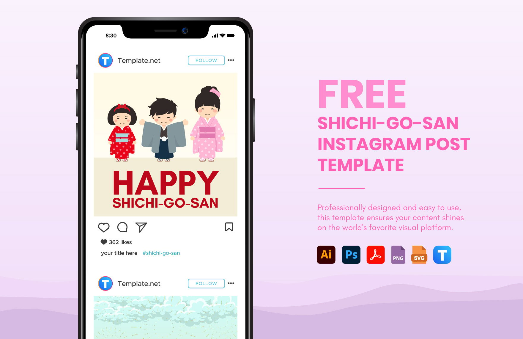 Free Shichi-Go-San Instagram Post Template in PDF, Illustrator, PSD, SVG, PNG