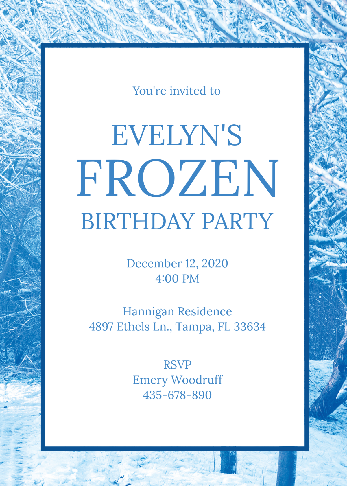 Free Frozen Invitation Template