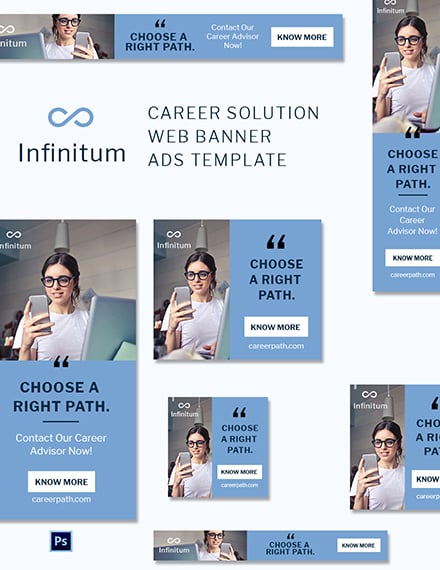 Career Solution Web Banner Ads Template