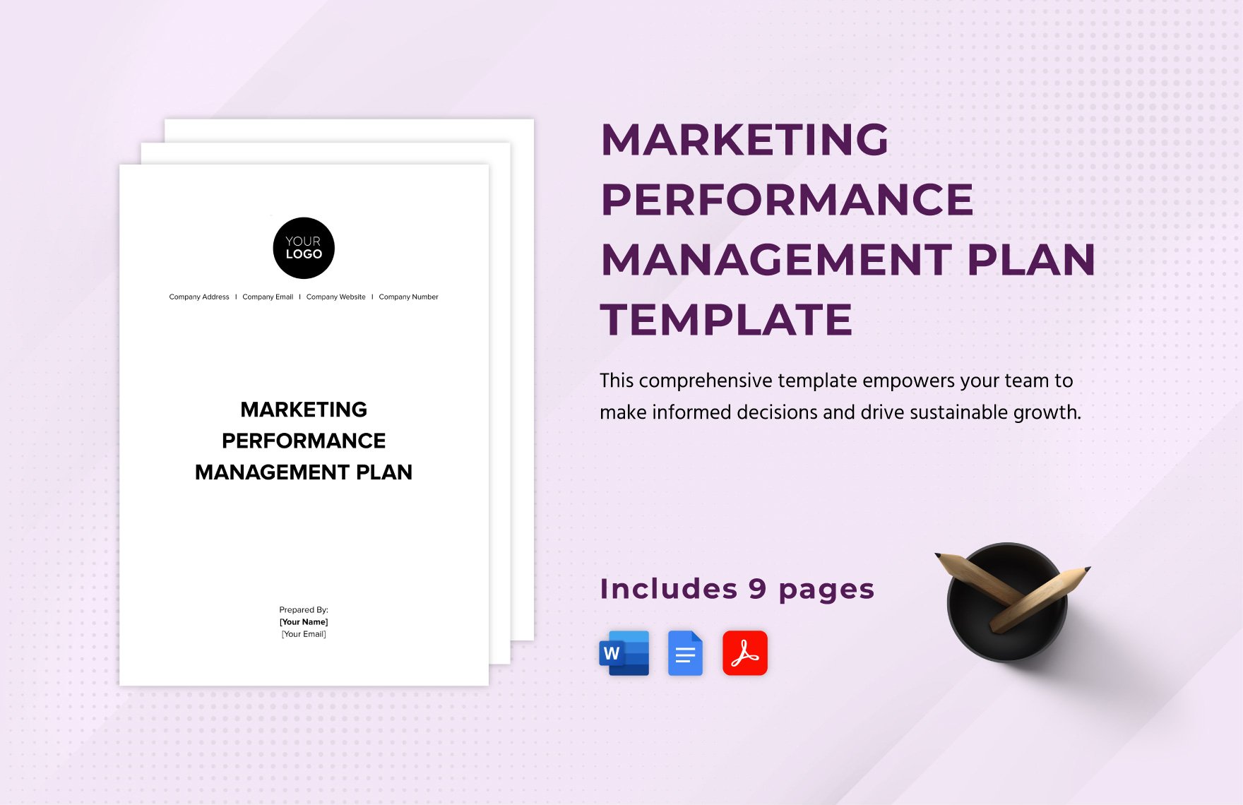 Marketing Performance Management Plan Template