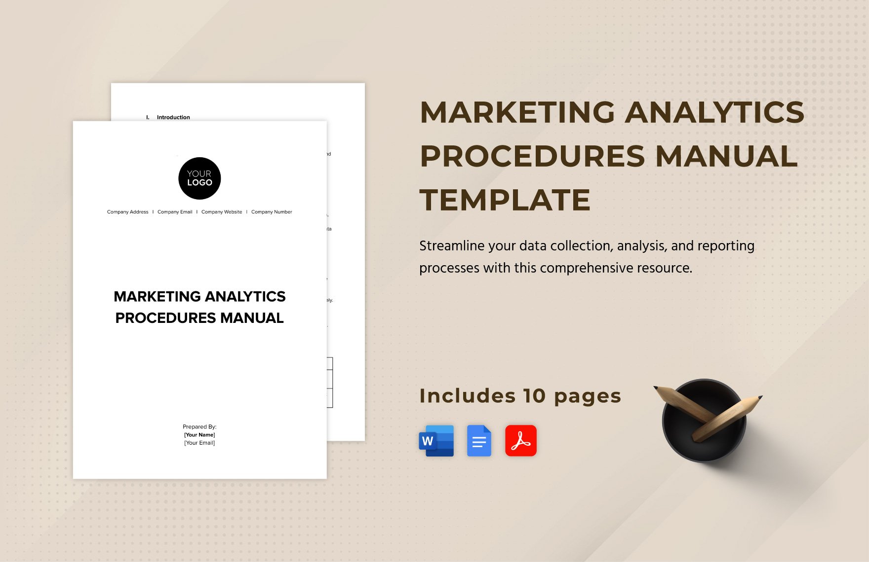 Marketing Analytics Procedures Manual Template in Word, Google Docs, PDF