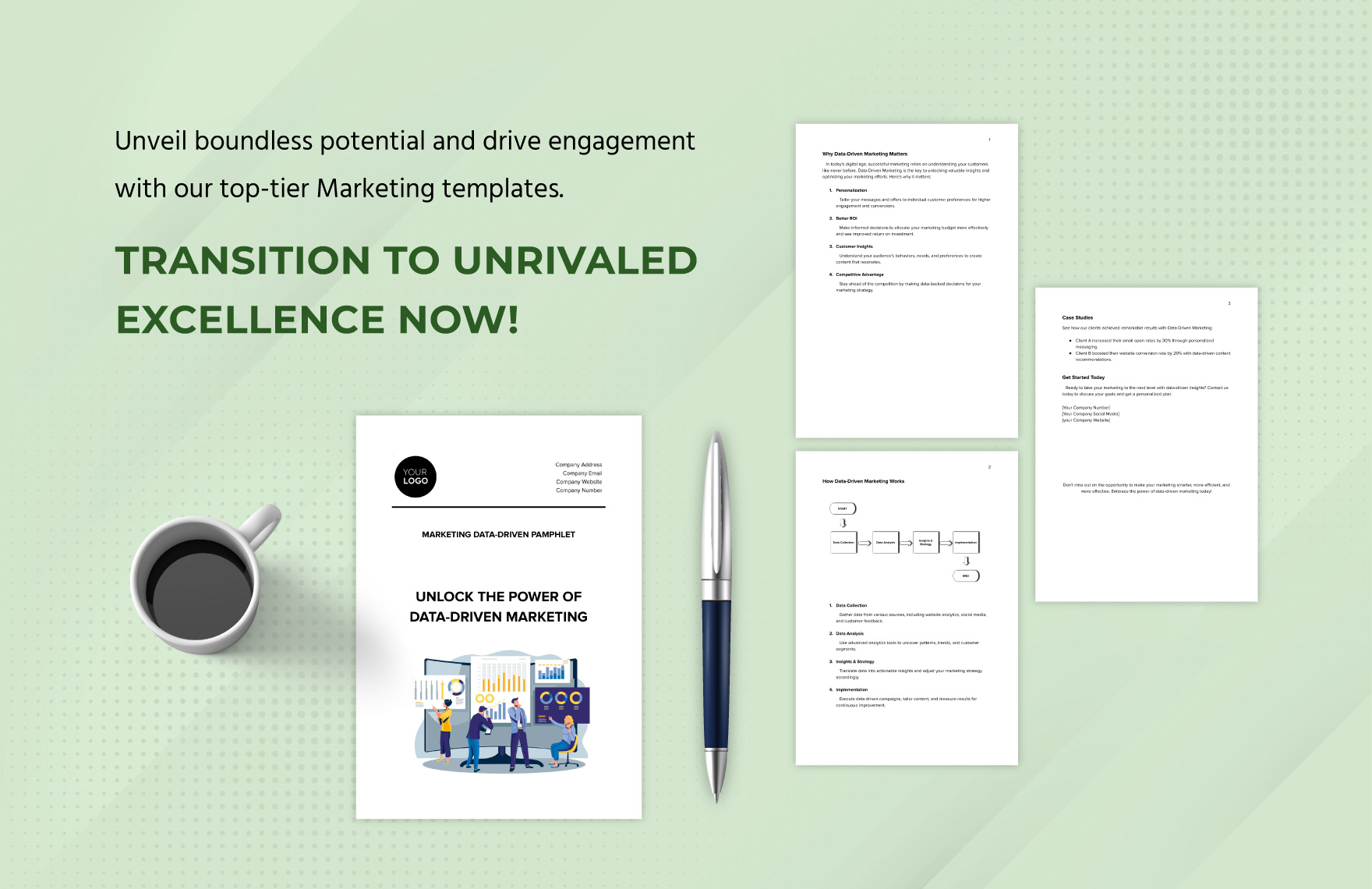 Marketing Data-Driven Pamphlet Template