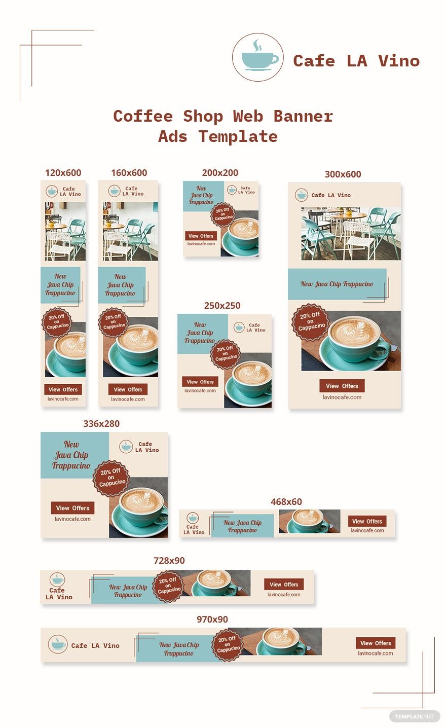 Coffee Shop Web Banner Ads Template