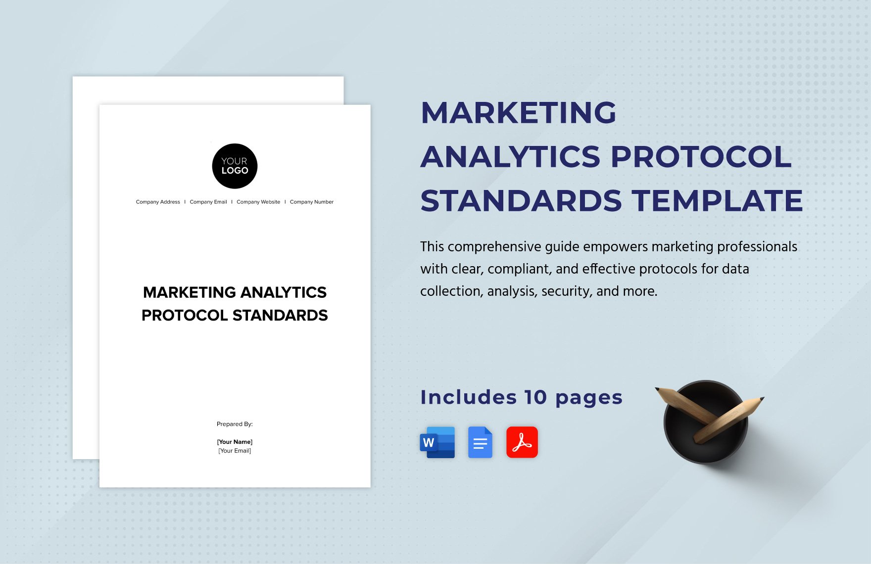 Marketing Analytics Protocol Standards Template in Word, Google Docs, PDF