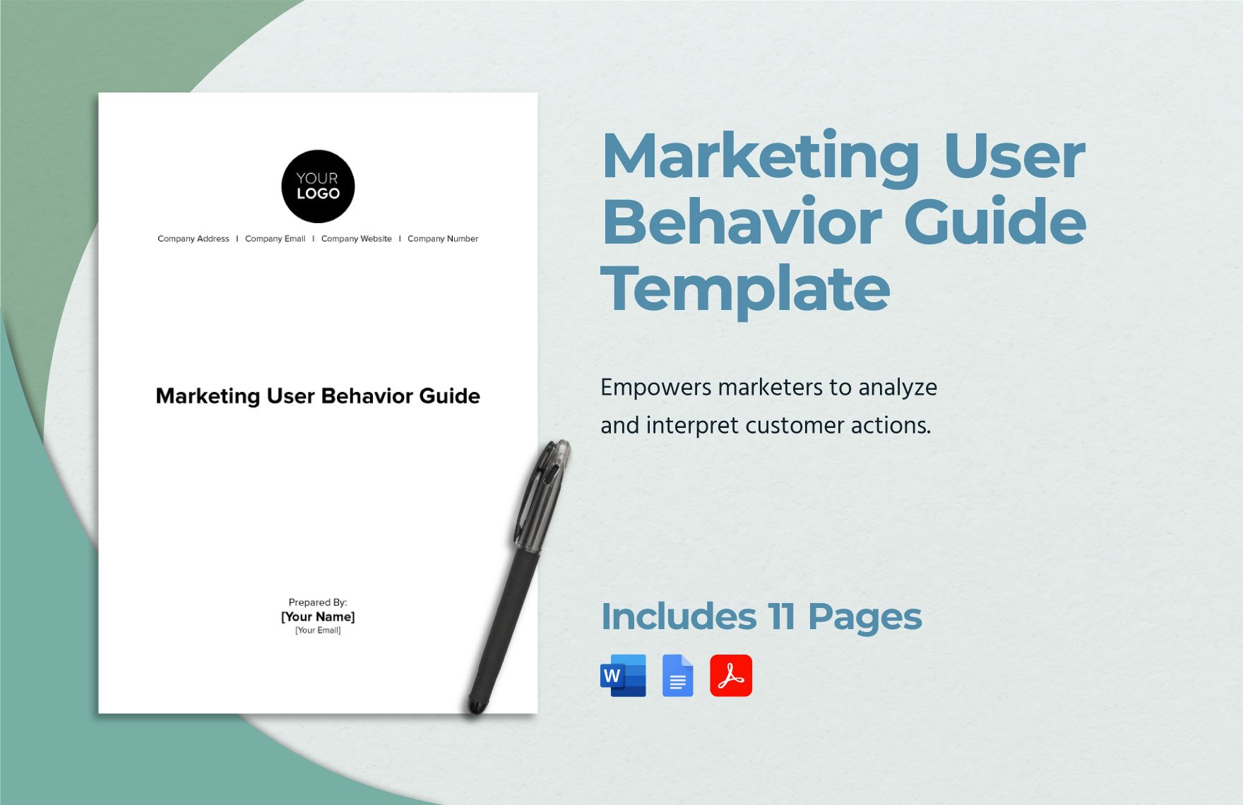 Marketing User Behavior Guide Template in Word, Google Docs, PDF