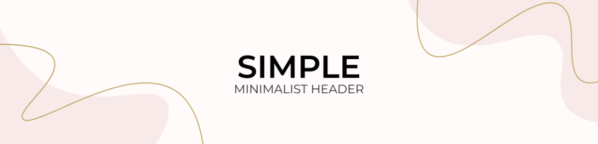 Simple Minimalist Header