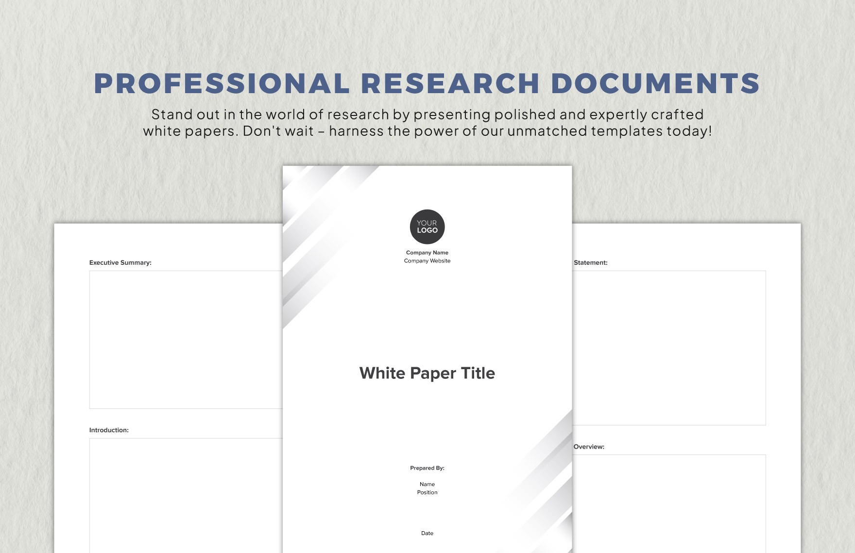 Blank White Paper Template