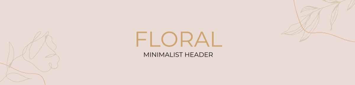 Free Floral Minimalist Header Template