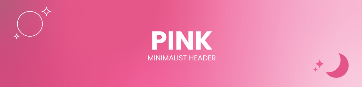 Free Pink Minimalist Header Template