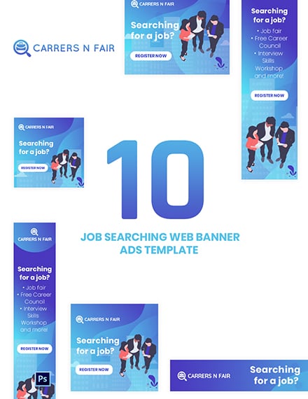 Job Searching Web Banner Ads Template