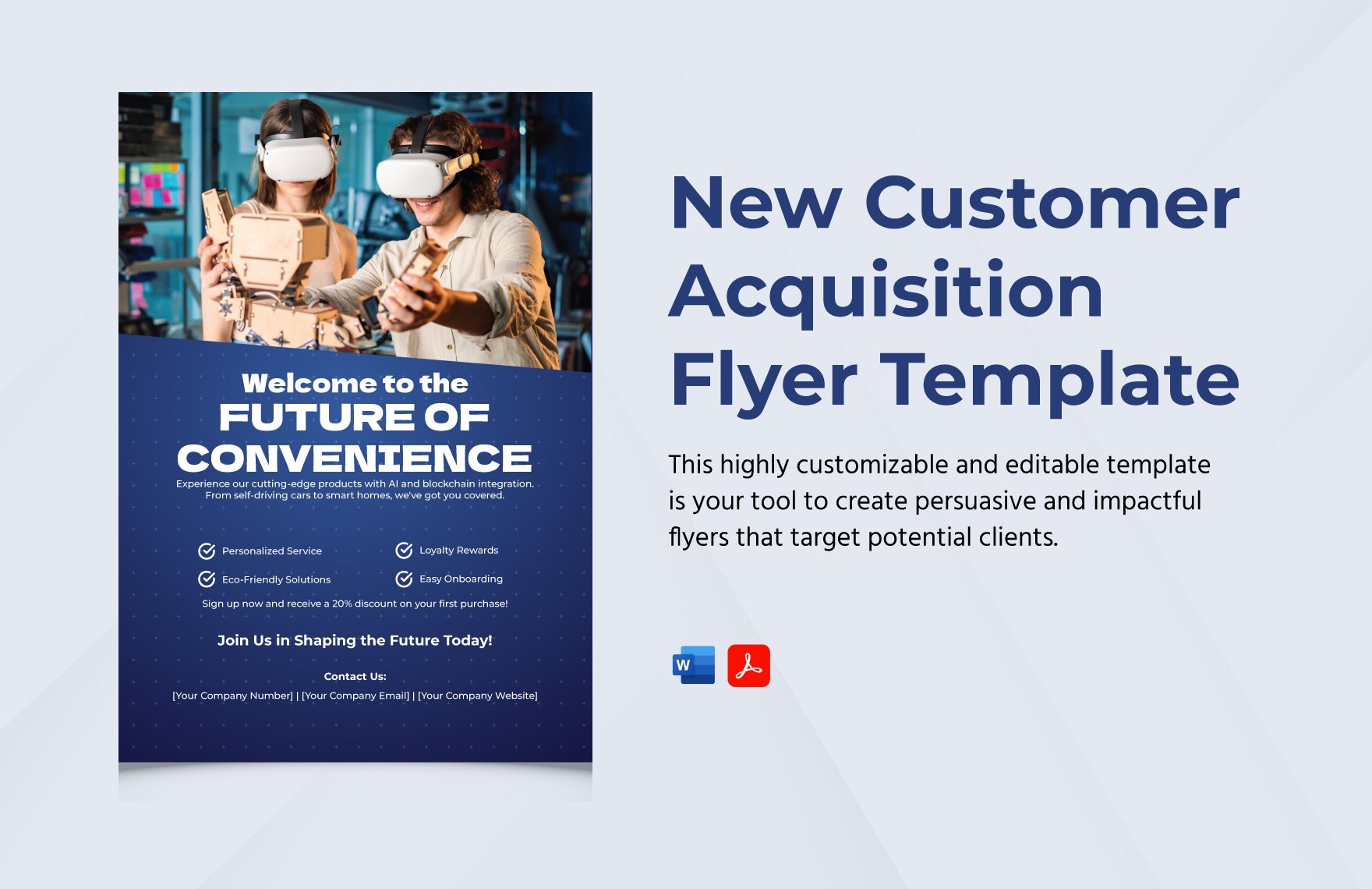 New Customer Acquisition Flyer Template