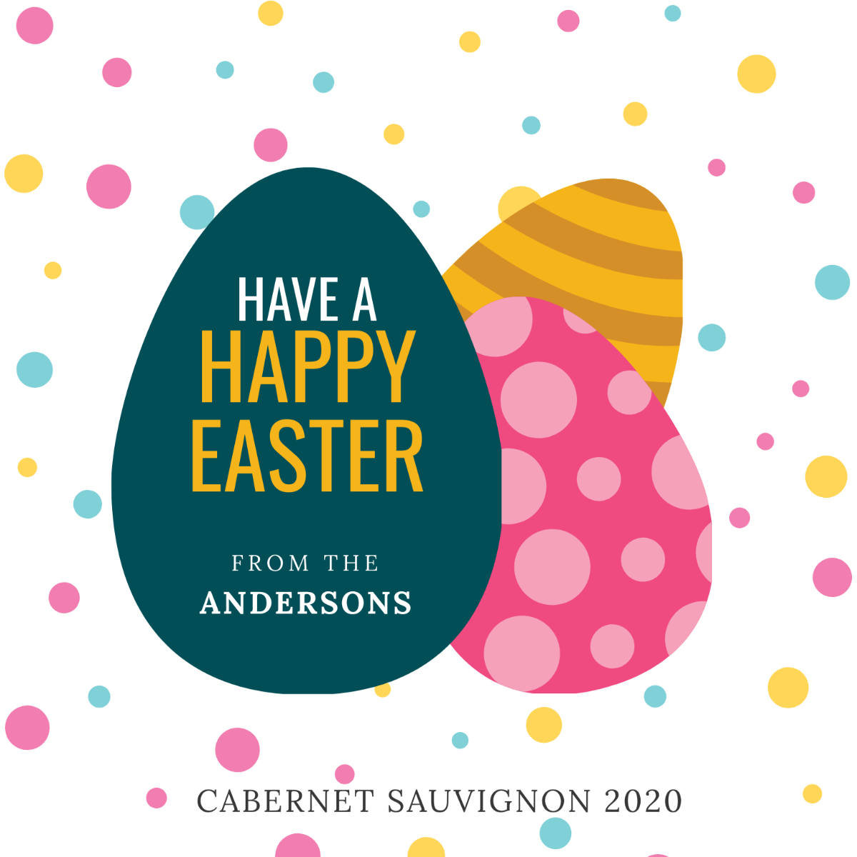 Easter Wine Label Template